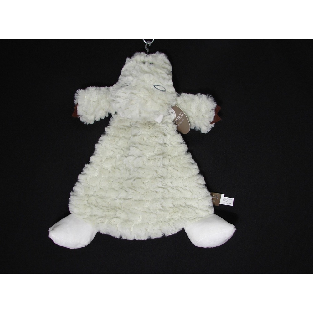 New Demdaco Plush Arnie Alligator Rattle Blankie Lovey 13" Green Triangle Lovie